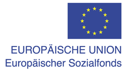 Bild zeigt das EU-Logo mit dem Text EUROPÄISCHE UNION - Europäischer Sozialfonds.